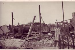 Le dépôt des locomotives après les bombardements d’avril 1944 (Fonds doc. Alain Jacques)